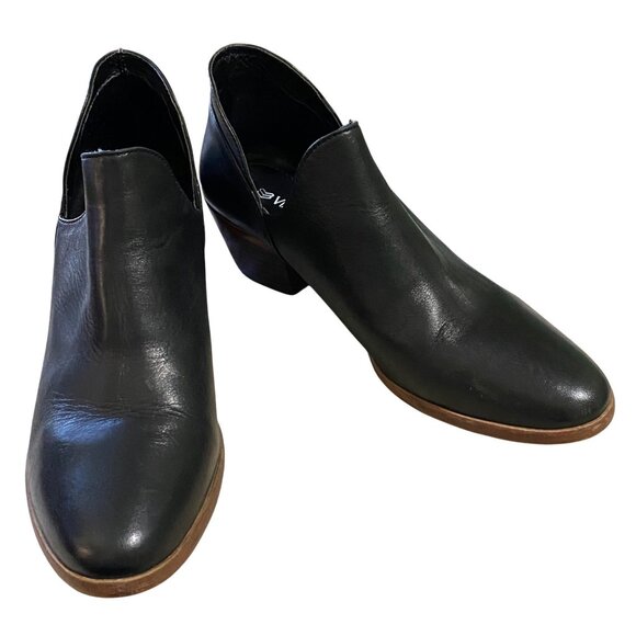 Vialibera Womens Leather Booties Size 8 Dark Academia Western Boho Hipster - Picture 1 of 8